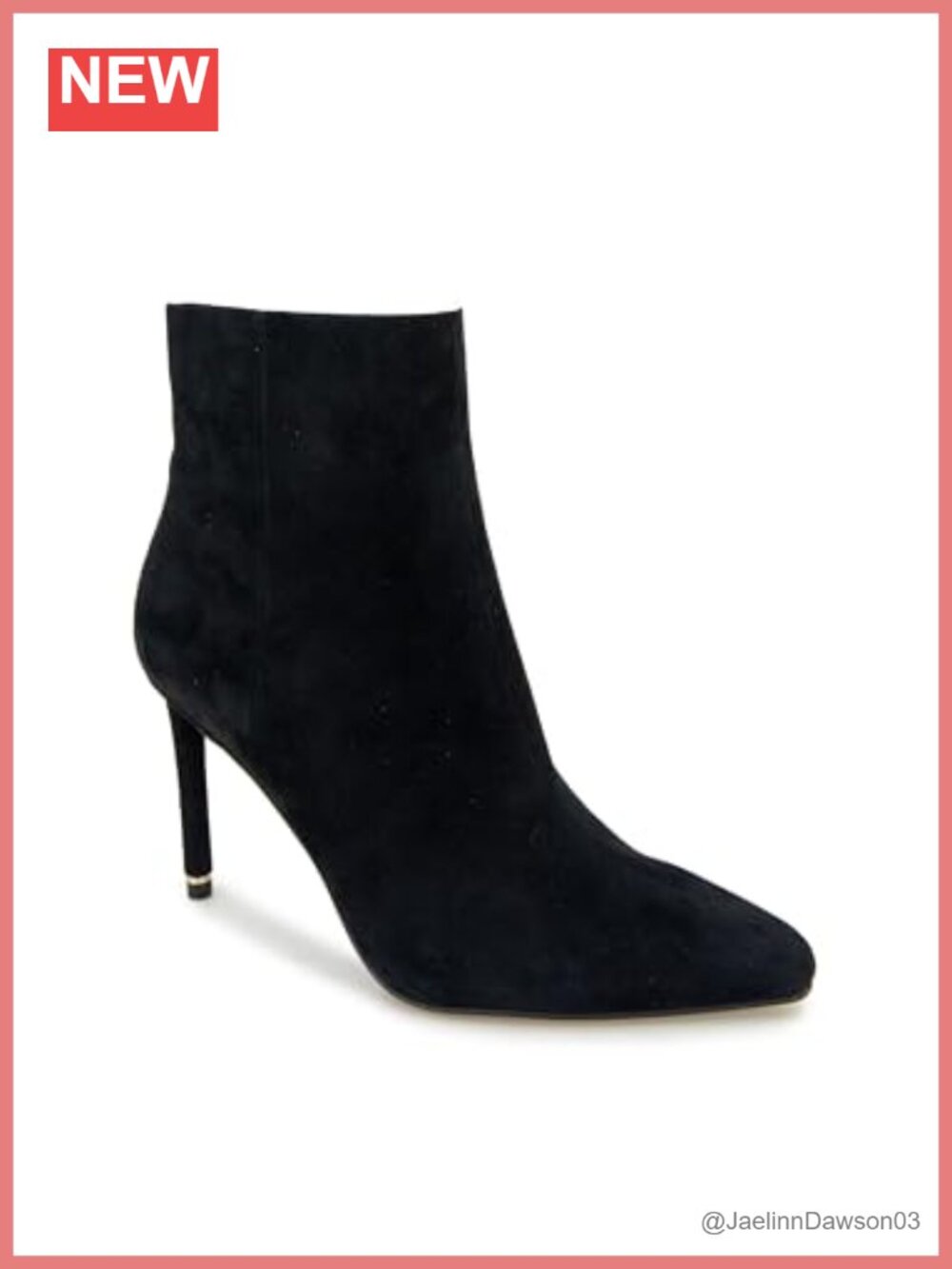 Kenneth Cole New York Quincy Women's Ankle Bootie Stiletto Heel Zip